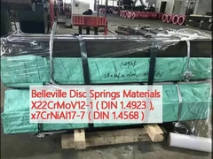 벨빌 디스크 스프링 재료 X22CrMoV12-1 (DIN 1.4923), x7CrNiAl17-7 (DIN 1.4568)